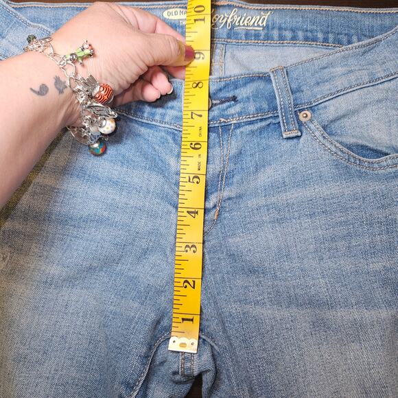 Old Navy The/LE Boyfriend Jeans Women’s Sz 2 Blue Mid Rise Relaxed Fit Casual - Picture 14 of 16